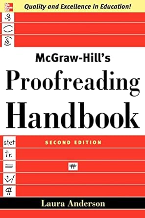mcgraw hills proofreading handbook 1st edition laura killen anderson 007145764x, 978-0071457644