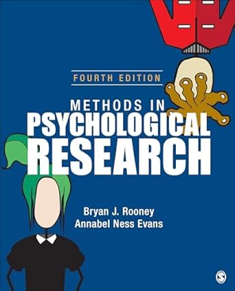methods in psychological research 1st edition bryan j rooney ,annabel ness evans 1506384935, 978-1506384931