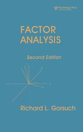factor analysis 1st edition richard l gorsuch 089859202x, 978-0898592023