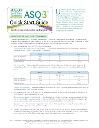 asq 3 quick start guide in french 1st edition jane squires ph d ,diane bricker ph d ,carmen dionne ph d