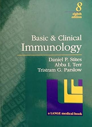 basic and clinical immunology 1st edition daniel p stites abba i terr tristram g parslow 0838505619,