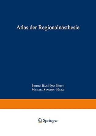atlas der regionalanasthesie teillieferung 3 folienbilder 43 62 1st edition p prithri raj ,hans nolte