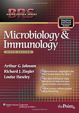 microbiology and immunology 1st edition arthur g johnson ,ph d ziegler, richard j ,ph d hawley, louise