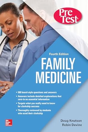 family medicine pretest self assessment and review 1st edition knutson 1260143589, 978-1260143584