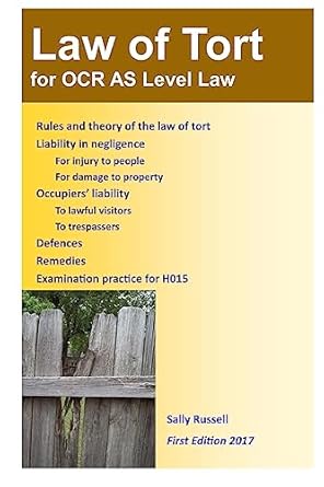 law of tort for ocr as level law with an introduction to the nature of law 1st edition sally russell