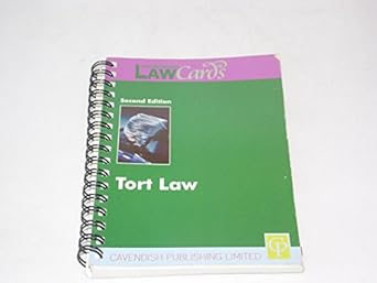 tort 1st edition routledge cavendish ,cavendish publishing limited 1859415032, 978-1859415030