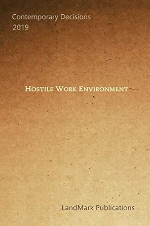 hostile work environment 1st edition landmark publications 1077471246, 978-1077471245