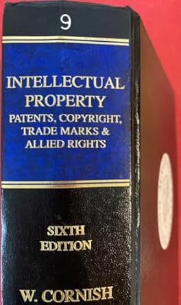 intellectual property 1st edition william rodolph cornish 0421918004, 978-0421918009