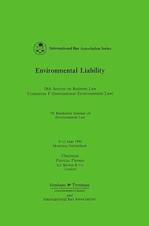 environmental liability 1st edition patricia a thomas 1853335614, 978-1853335617