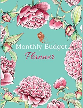 monthly budget planner cute pink floral weekly expense tracker bill organizer notebook business money