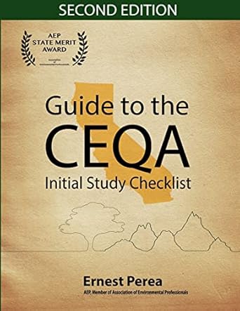 guide to the ceqa initial study checklist 1st edition ernest perea 1507670184, 978-1507670187