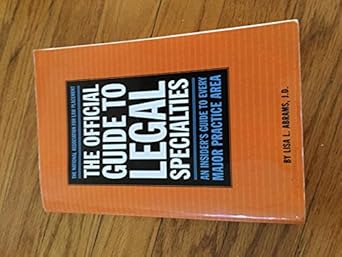 official guide to legal specialties 1st edition , national association of law placement 0159003911,