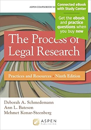 the process of legal research practices and resources connected ebook with study center 1st edition deborah a