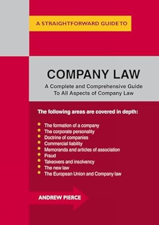 company law 1st edition andrew pierce 1847166989, 978-1847166982