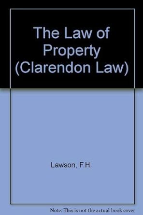 the law of property 1st edition frederick h lawson ,professor of comparative law bernard rudden ,formerly