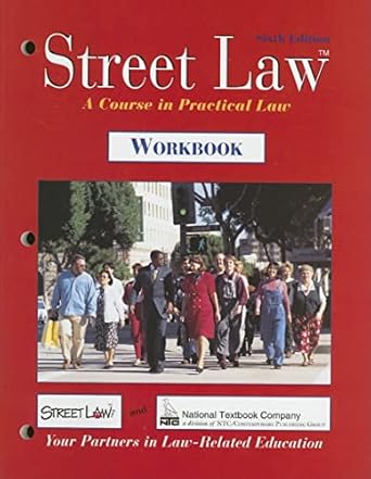 street law a course in practical law workbook 1st edition mcgraw hill education 0538426950, 978-0538426954