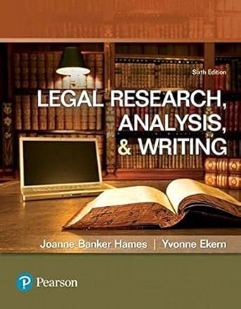 legal research analysis and writing 1st edition joanne hames ,yvonne ekern 0134559843, 978-0134559841>