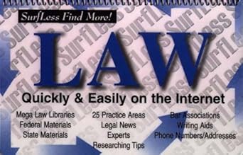 law quickly and easily on the internet 1st edition shane pollin 1893957004, 978-1893957008