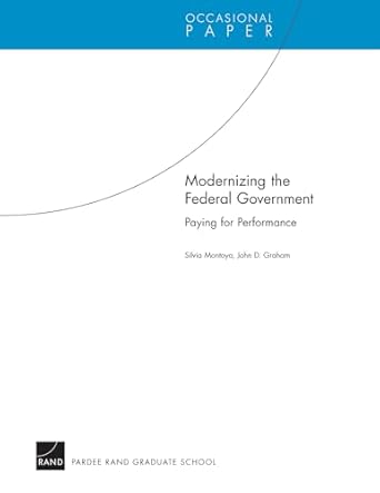 modernizing the federal government paying for performance paying for performance 1st edition silvia montoya