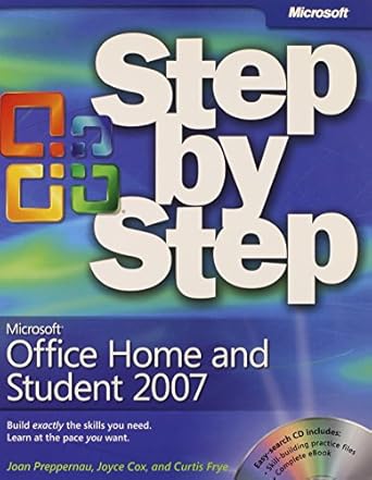 microsoft office home and student 2007 step by step 1st edition joyce cox ,curtis frye d ,joan lambert