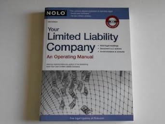 your limited liability company an operating manual 1st edition anthony mancuso 1413312098, 978-1413312096