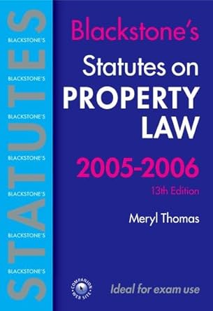 statutes on property law 2005 2006 1st edition meryl thomas 0199283176, 978-0199283170