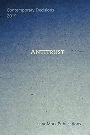 antitrust 1st edition landmark publications 1096417499, 978-1096417491