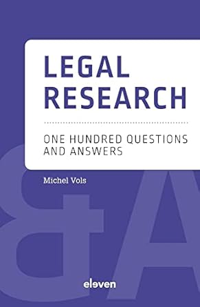 legal research one hundred questions and answers 1st edition michel vols 9462362246, 978-9462362246