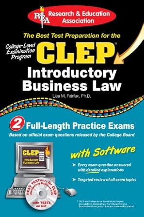 clep introductory business law with cd 1st edition lisa m fairfax jd ,clep 0738603163, 978-0738603162