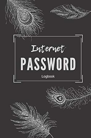 internet password log book peacock styled journal for home and office organization 1st edition jnette g