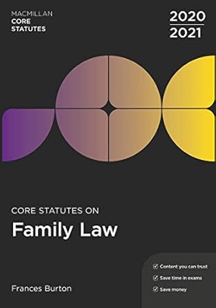 core statutes on family law 2020 21 1st edition frances burton 1352010518, 978-1352010510