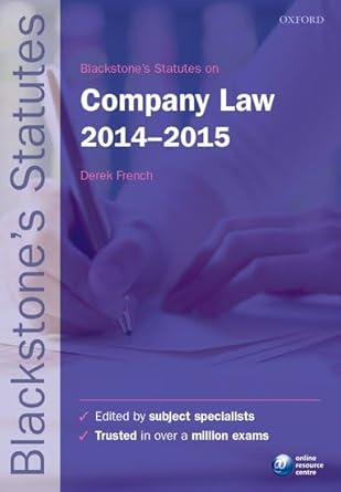 blackstones statutes on company law 2014 2015 1st edition derek french 0198709463, 978-0198709466