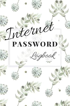 internet password logbook a journal for home and office organization 1st edition jnette g 1080244131,