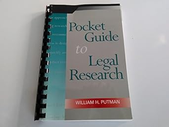 pocket guide to legal research spiral bound version 1st edition william h putman 1418053767, 978-1418053765