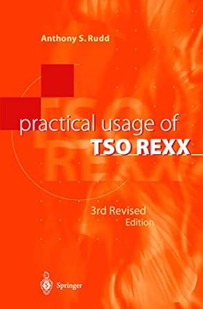 practical usage of tso rexx 1st edition anthony s rudd 1852332611, 978-1852332617