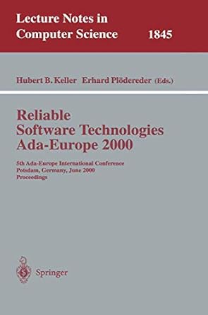 reliable software technologies ada europe 2000 5th ada europe international conference potsdam germany june