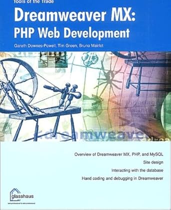 dreamweaver mx php web development 1st edition bruno mairlot ,gareth downes powell ,tim green 1904151116,