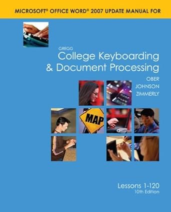 word 2007 manual t/a gregg college keyboarding and document processing microsoft word 2007 update 1st edition