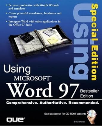 using microsoft word 97 best 1st edition bill camarda 0789713985, 978-0789713988
