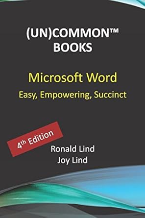 microsoft word easy empowering succinct common books computer and technology series 1st edition ronald lind