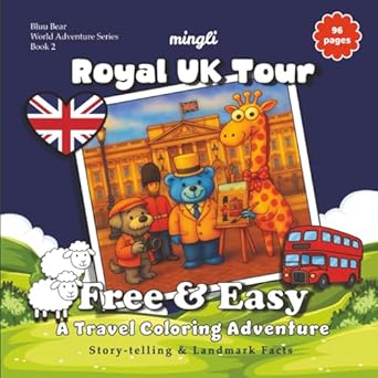 travel coloring book for kids and adults free and easy stress relief uk royal tour adventure educational