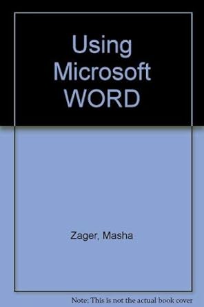 using microsoft word 1st edition masha zager ,claire chase 0880222379, 978-0880222372
