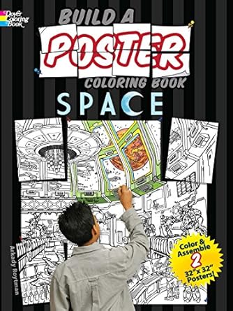 build a poster coloring book space 1st edition arkady roytman 0486486451, 978-0486486451