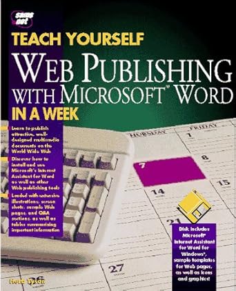 teach yourself web publishing with microsoft word in a week/book and disk 1st edition herbert l tyson