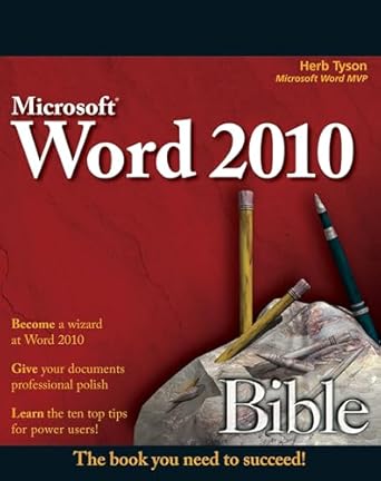 word 2010 bible 1st edition herb tyson 0470591846, 978-0470591840