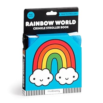 rainbow world colorful early development crinkle fabric stroller book for toddlers and babies 1st edition