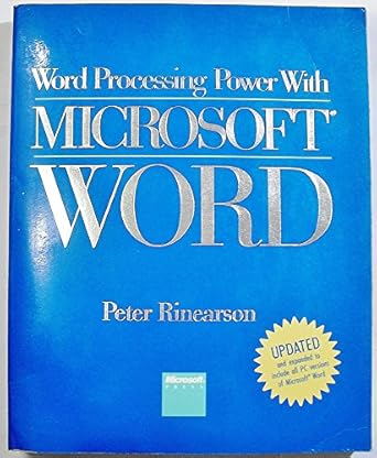 word processing power with microsoft word 1st edition peter rinearson 0914845896, 978-0914845898