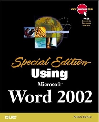 using microsoft word 2002 1st edition bill camarda ,william ray ,michael larson 0789725150, 978-0789725158