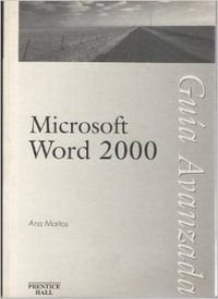 guia avanzada microsoft word 2000 1st edition ana martos 8483221640, 978-8483221648