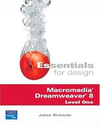 essentials for design dreamweaver 8 level one 1st edition julian rickards 0131878123, 978-0131878129